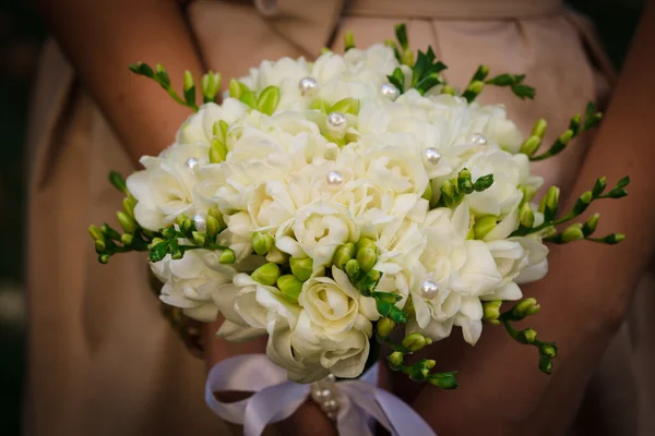 Wedding freesias bouquet — Stock Photo, Image