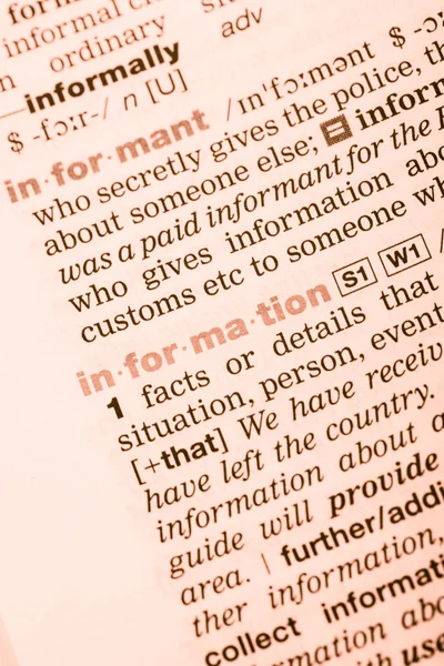 Vocabulary word information — Stock Photo, Image