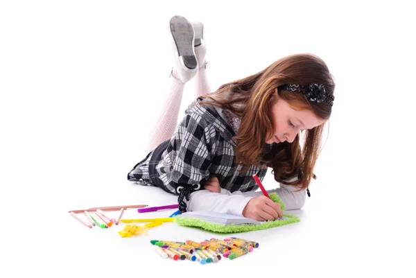 Girl is painting — Stock Photo, Image