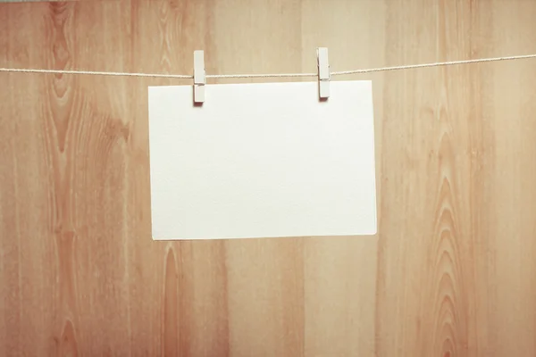 Paper on the clothesline — Stock Photo, Image