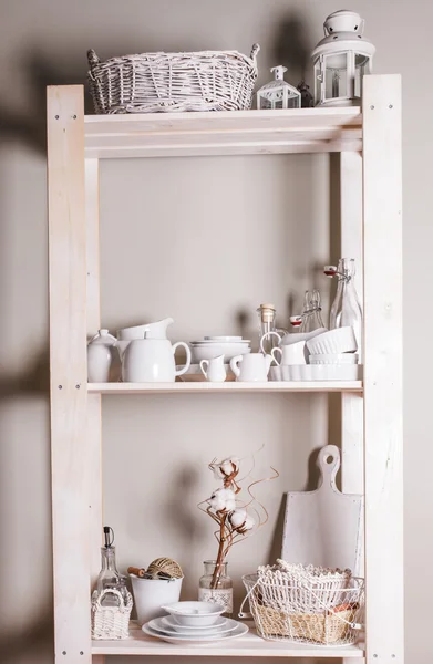 Shelves in the rack — Stock Photo, Image