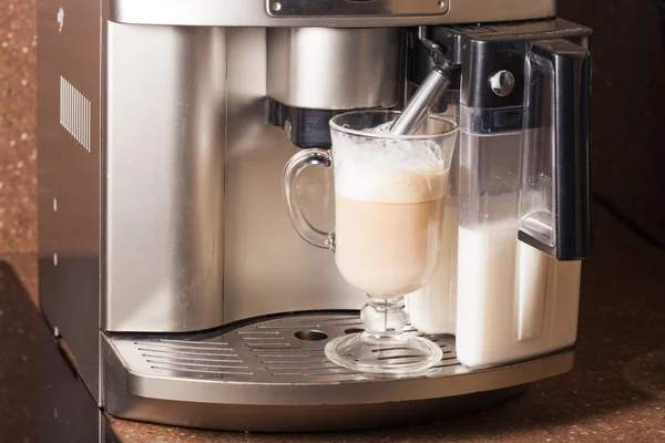 Café con leche hecho en casa Espresso — Foto de Stock