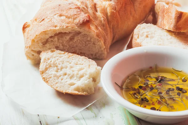 Włoskie pieczywo Ciabatta — Zdjęcie stockowe