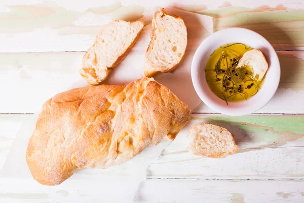 Ciabatta-italský chléb — Stock fotografie