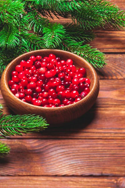 Cranberries frescas na tigela — Fotografia de Stock