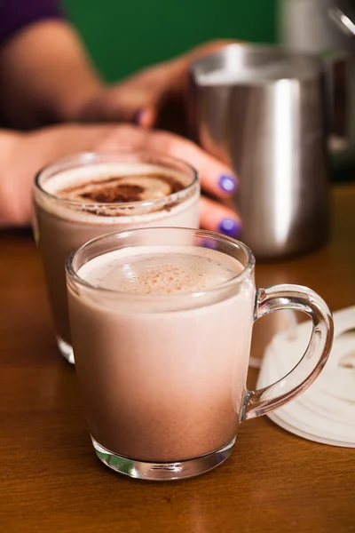 Chocoladedrinks koken — Stockfoto