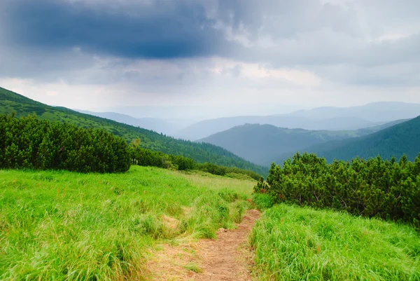 Chemin sur les montagnes — Photo