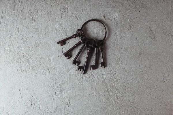 Vintage toetsen op ring — Stockfoto