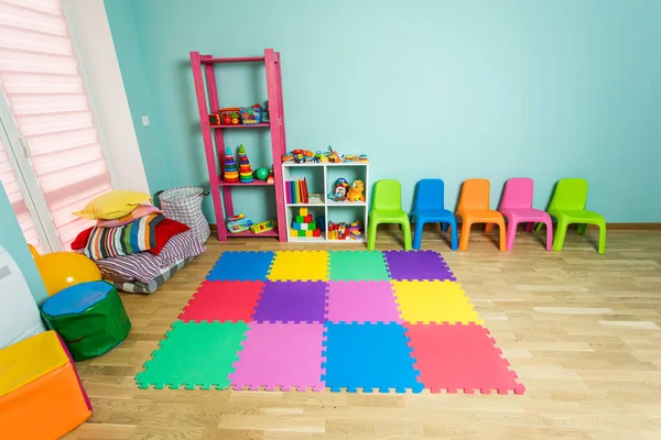 The bright play area for preschool children — Photo