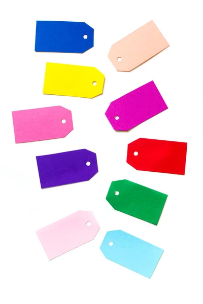 The set of various paper tags for shop promotion — Stock Photo, Image