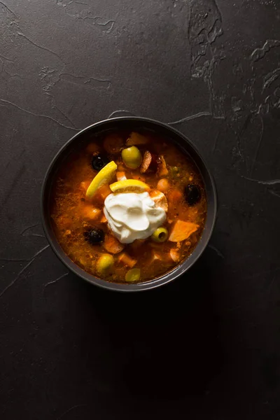 Tasty soup made of many simple ingredients — Fotografia de Stock