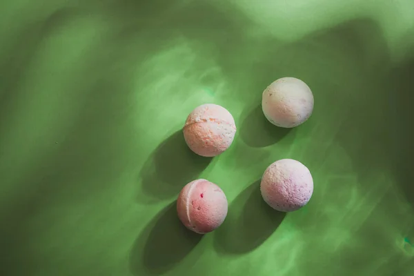 Four bath balls with delicate natural aroma — Stock Photo, Image