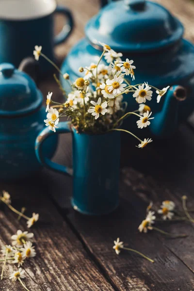 Thé à la camomille Phyto avec ensemble de thé vintage — Photo