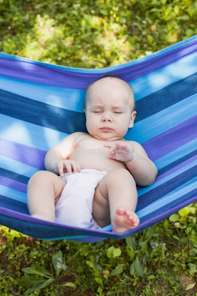 Baby in a hammock — Stock Photo, Image