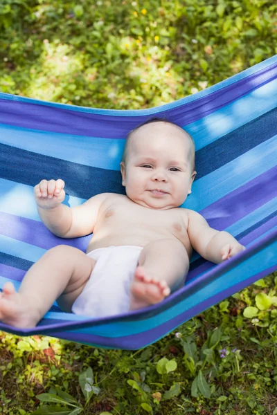 Baby in a hammock — Stock Photo, Image