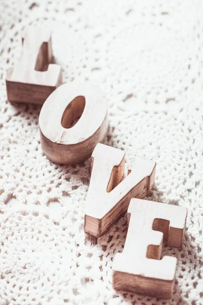 Amore lettere di legno — Foto Stock