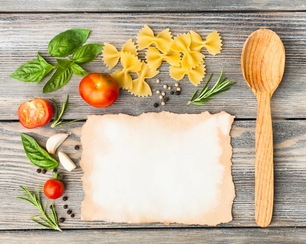 Рецепт итальянской пасты — стоковое фото