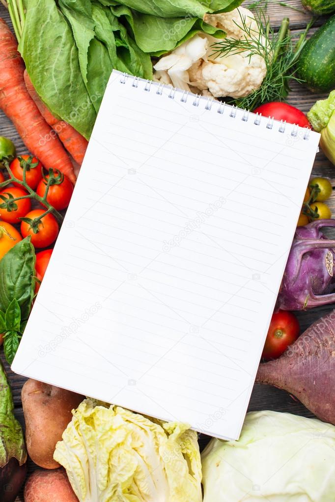 Vegetables on wooden table