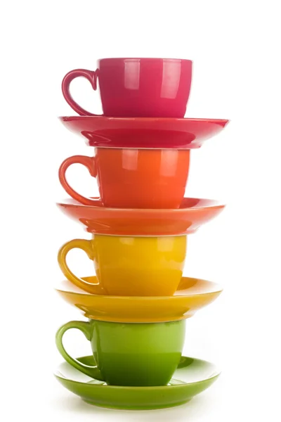 Colorful rainbow cups — Stock Photo, Image