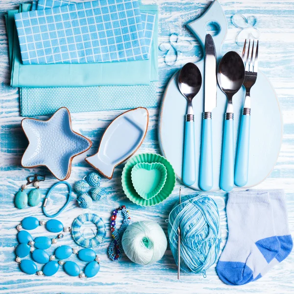 Blue objects — Stock Photo, Image