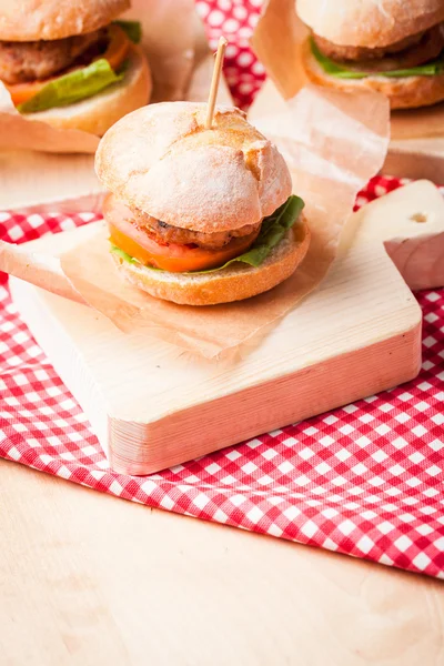 Mini hambúrgueres — Fotografia de Stock