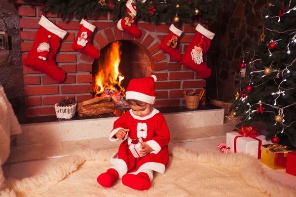 クリスマス暖炉 — ストック写真