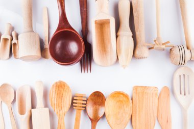 Wooden utensils clipart
