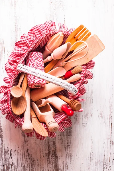 Wooden kitchen utensils — Stock Photo, Image