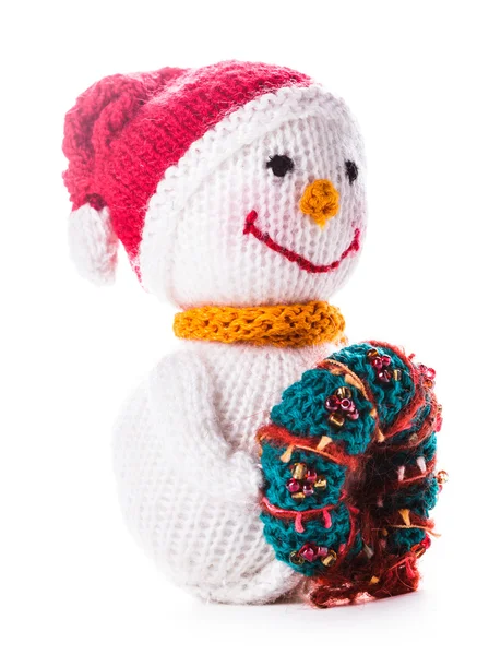 Gestrickter Schneemann — Stockfoto