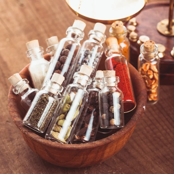 Spice bottles — Stock Photo, Image