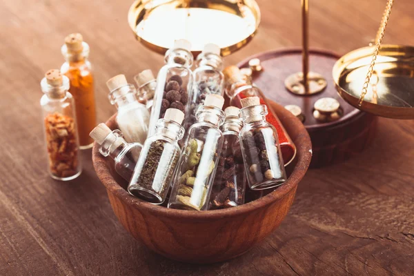 Spice пляшки — стокове фото