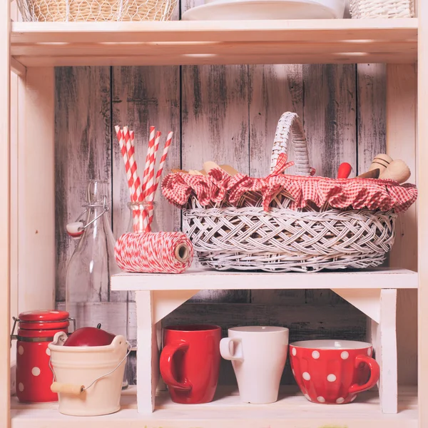 Shelves in the rack — Stock Photo, Image