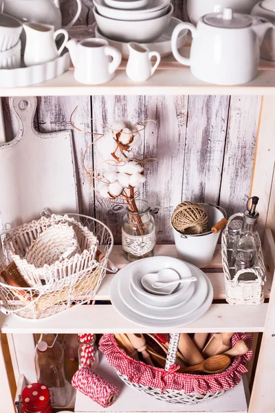 Shelves in the rack — Stock Photo, Image