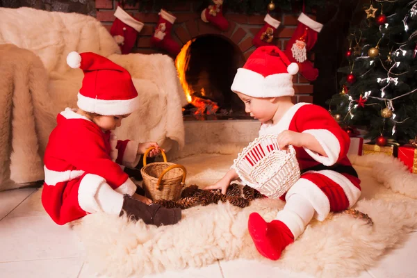 クリスマス暖炉 — ストック写真