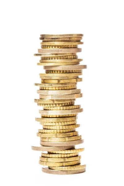 Golden coins isolated — Stock Photo, Image
