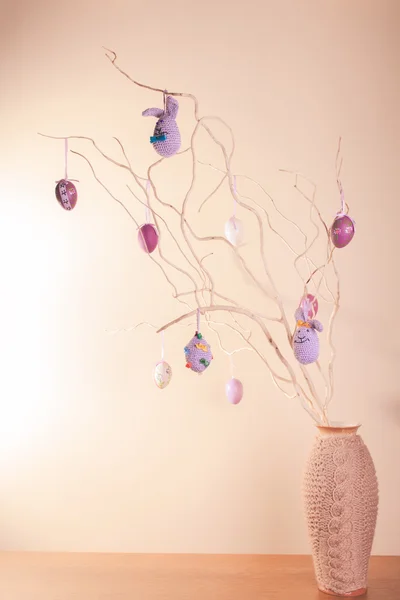 Ručně vyráběné velikonoční dekorace — Stock fotografie