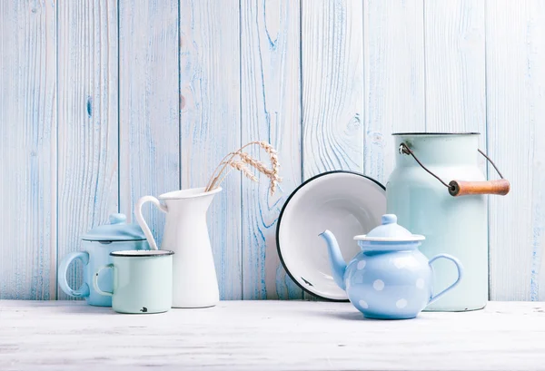 Enamelware still life — Stock Photo, Image