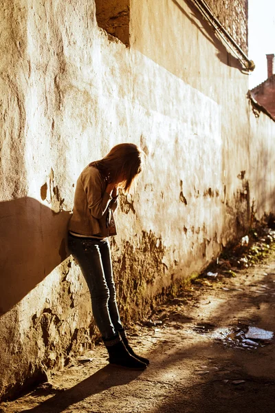 Sad teenage girl — Stock Photo, Image