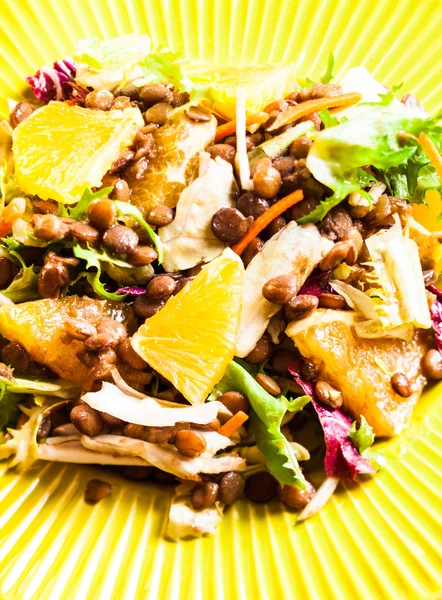 Salad with lentils — Stock Photo, Image