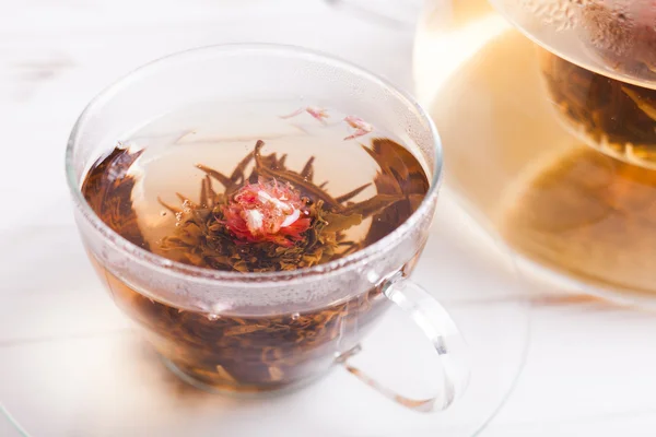 Blooming Flower Tea — Stock Photo, Image