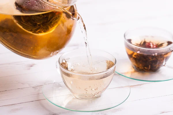 Blooming Flower Tea — Stock Photo, Image