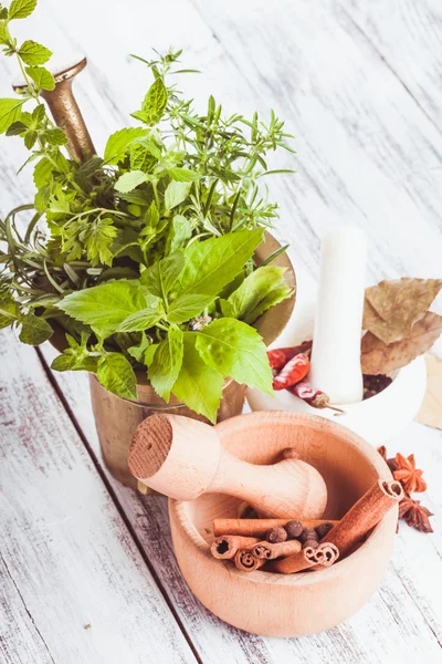 Morteros en la cocina — Foto de Stock