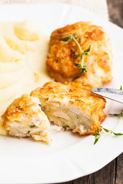 Cutlets with potato — Stock Photo, Image