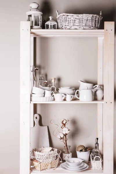 Shelves in the rack — Stock Photo, Image