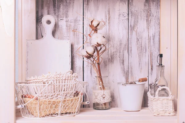 Shelves in the rack — Stock Photo, Image