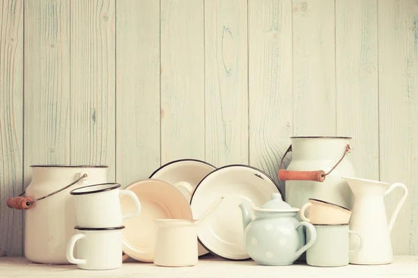 Enamelware still life — Stock Photo, Image