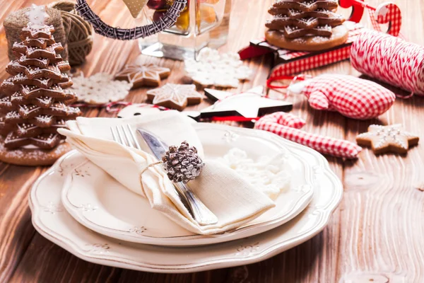 Christmas serving table — Stock Photo, Image