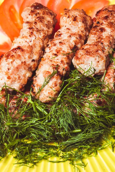 Minced meat kebab — Stock Photo, Image