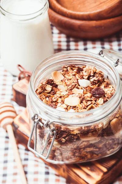 Granola e iogurte — Fotografia de Stock