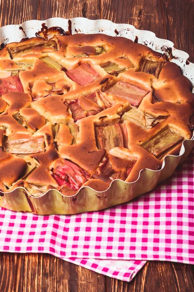 Tart with rhubarb — Stock Photo, Image